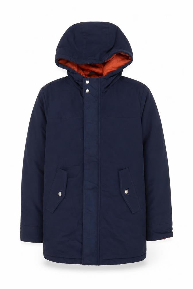 Jack & Jones Boys Blue Hooded Padded Parka Coat Age 14 Years 164cm