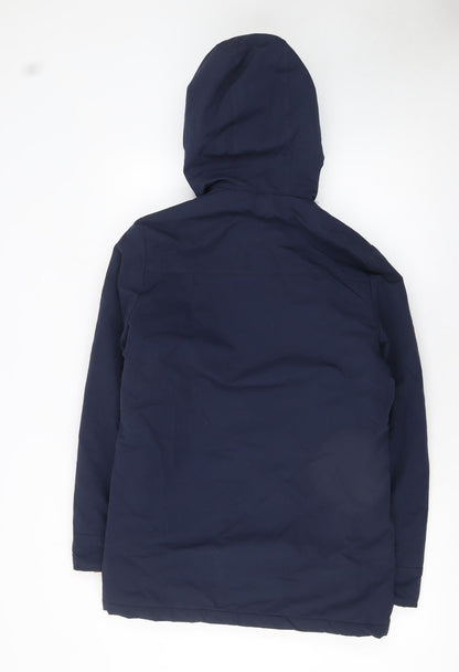 Jack & Jones Boys Blue Hooded Padded Parka Coat Age 14 Years 164cm