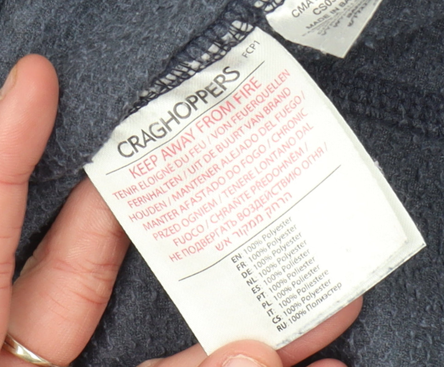 Mens UK Size M Craghoppers Blue Pullover Sweatshirt