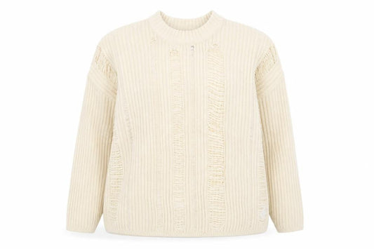 Front view of ASOS DESIGN Women Beige, size 16, Chunky Knit Crew Neck Jumper