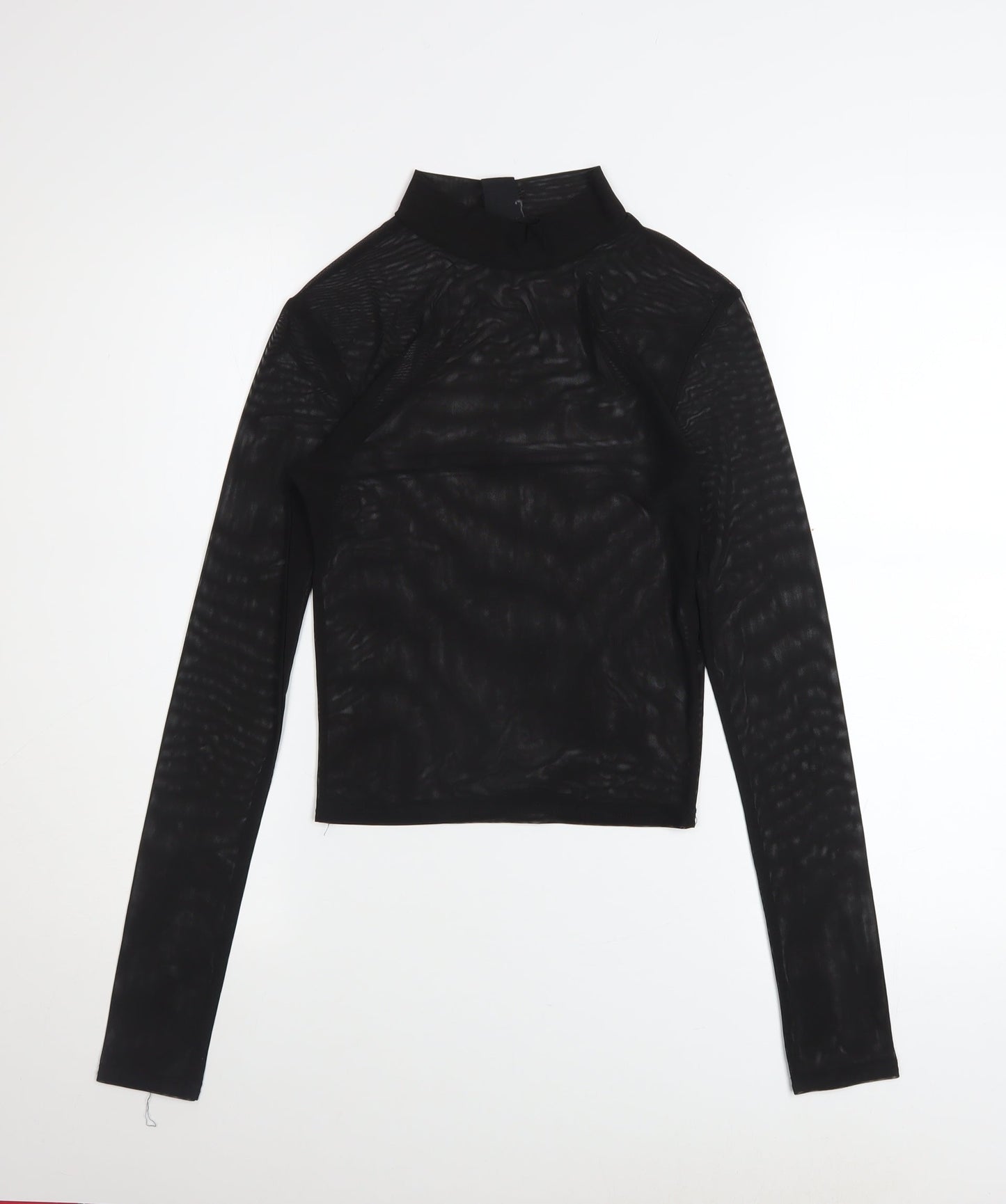 Womens UK Size S Urban Outfitters Black Cropped T-Shirt