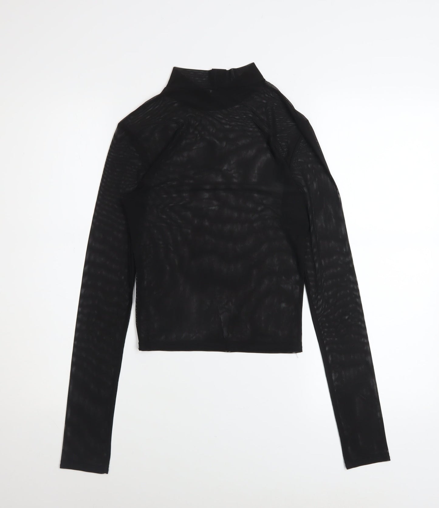 Womens UK Size S Urban Outfitters Black Cropped T-Shirt