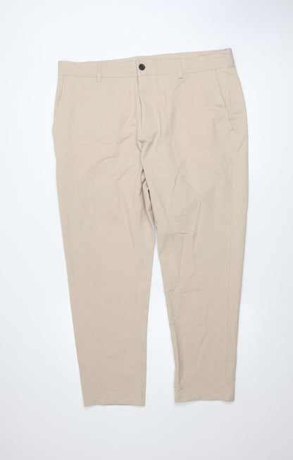 Mens UK Size M Zara Slim Fit Chino Beige Trousers