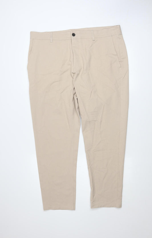 Mens UK Size M Zara Slim Fit Chino Beige Trousers