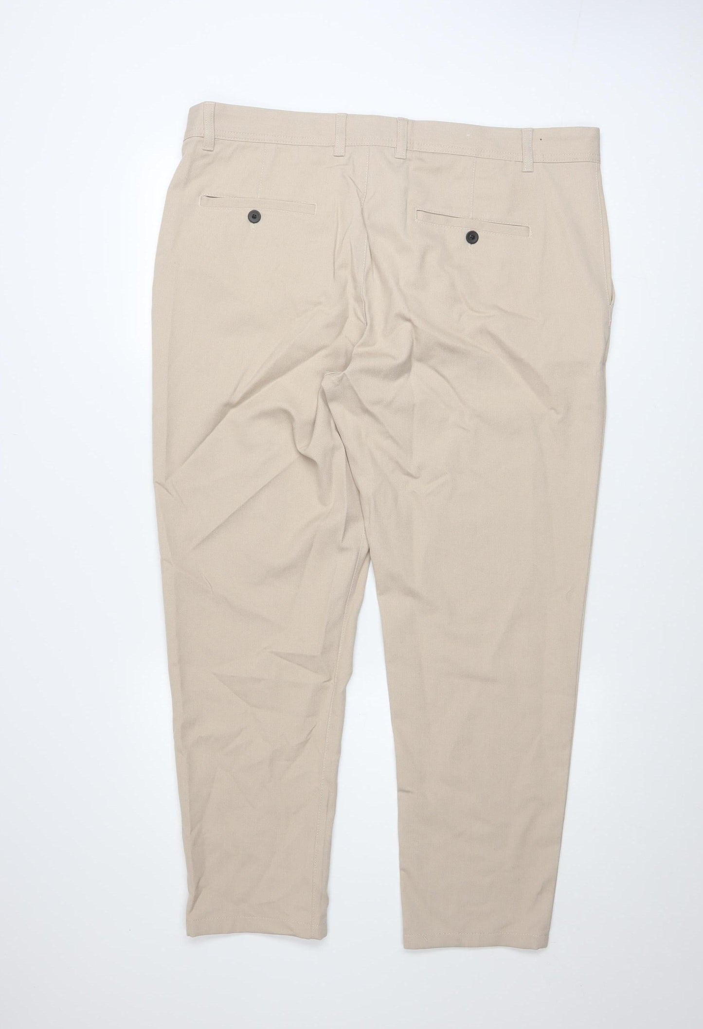 Mens UK Size M Zara Slim Fit Chino Beige Trousers