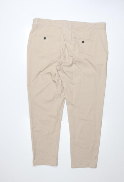 Mens UK Size M Zara Slim Fit Chino Beige Trousers