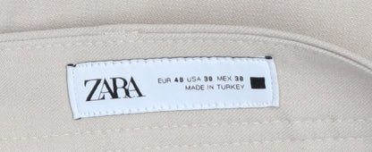 Mens UK Size M Zara Slim Fit Chino Beige Trousers
