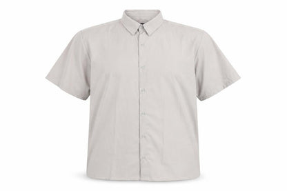 boohooMAN Men's Beige Short Sleeve Button-Up Shirt Size L