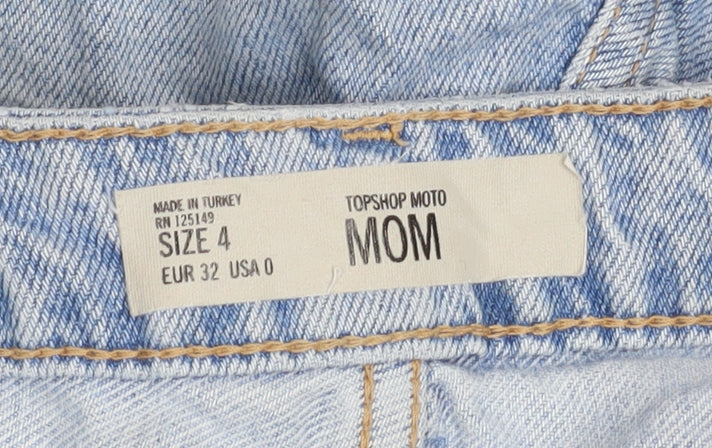 Womens UK Size 4 Topshop Regular Fit Mom Shorts