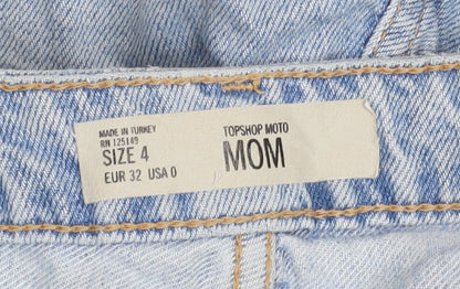 Womens UK Size 4 Topshop Regular Fit Mom Shorts