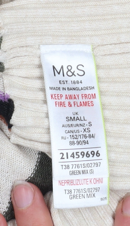 Womens UK Size S Marks and Spencer Multicoloured Pullover Jumper