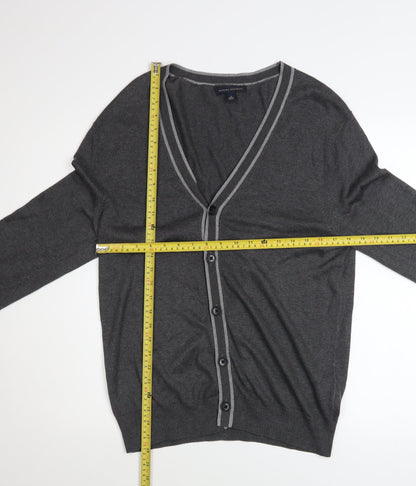 Mens UK Size M Banana Republic Grey Cardigan Jumper