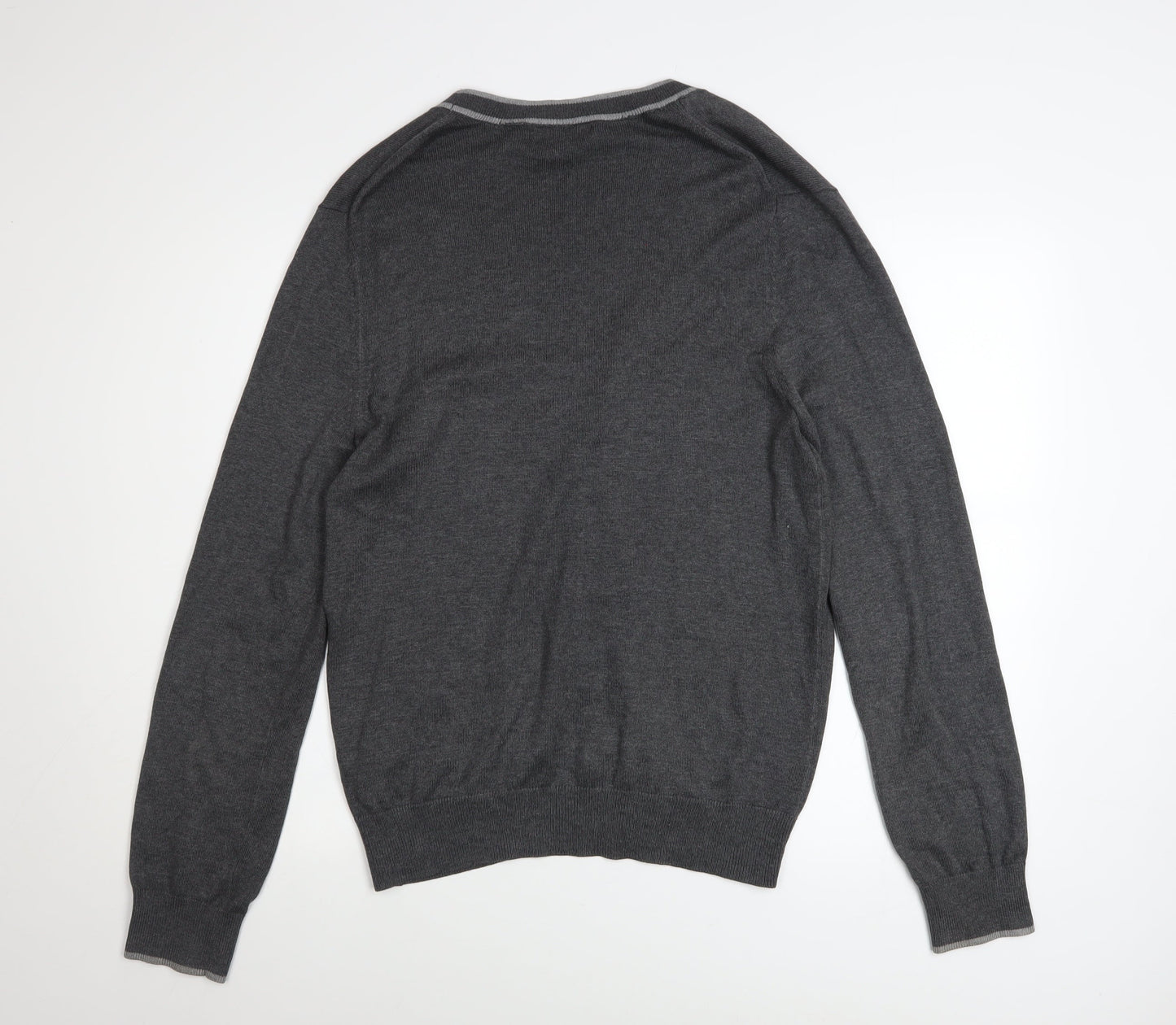 Mens UK Size M Banana Republic Grey Cardigan Jumper