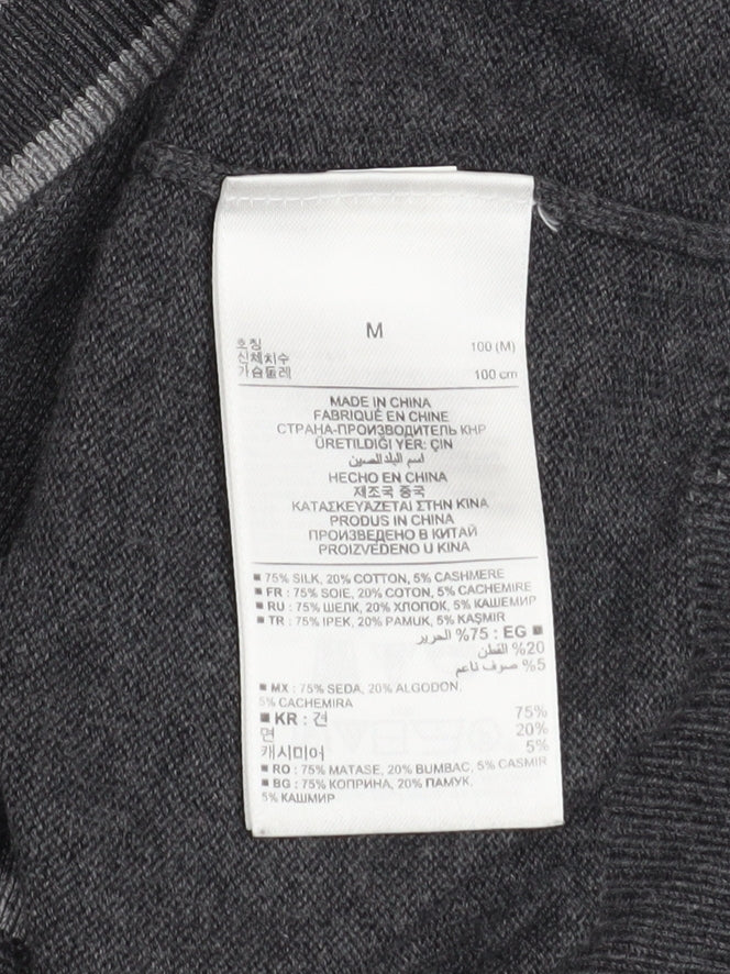 Mens UK Size M Banana Republic Grey Cardigan Jumper