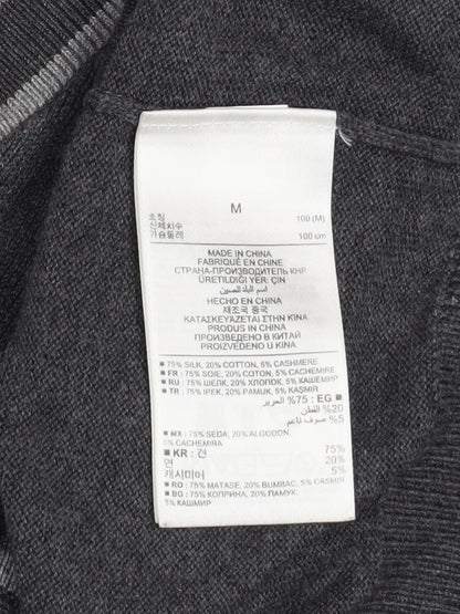Mens UK Size M Banana Republic Grey Cardigan Jumper