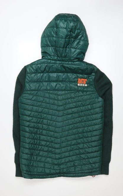 Mens UK Size S Superdry Green Puffer Jacket