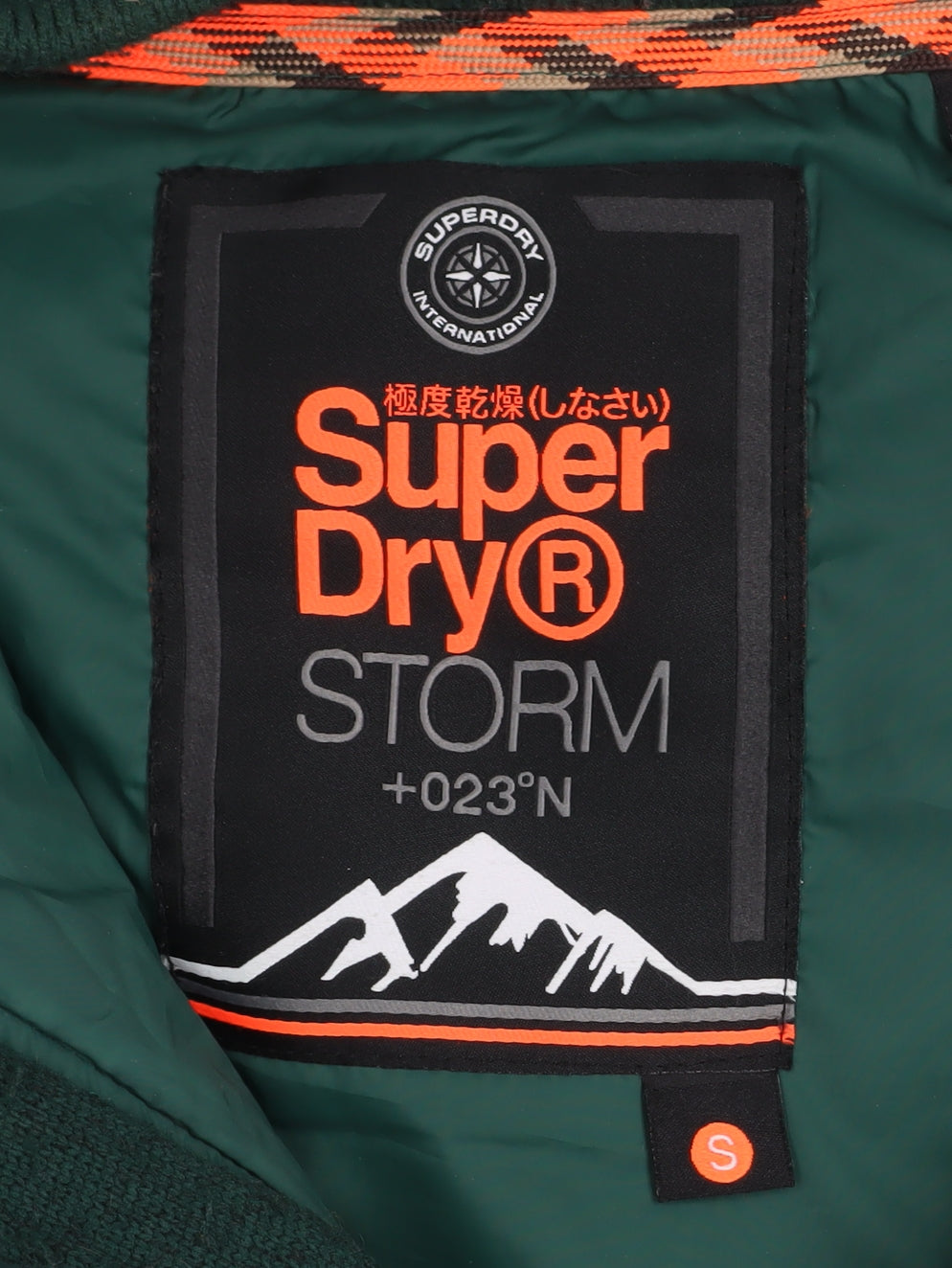 Mens UK Size S Superdry Green Puffer Jacket