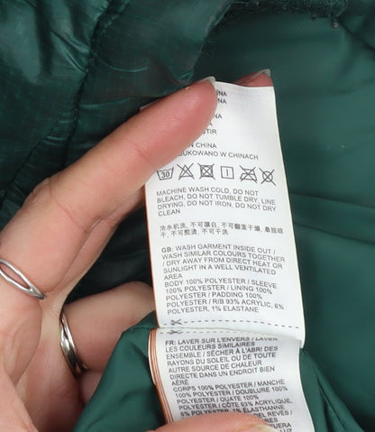 Mens UK Size S Superdry Green Puffer Jacket