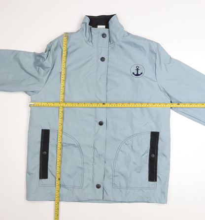Womens UK Size 14/16 Anne de Lancay Blue Rain Coat
