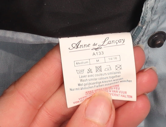 Womens UK Size 14/16 Anne de Lancay Blue Rain Coat
