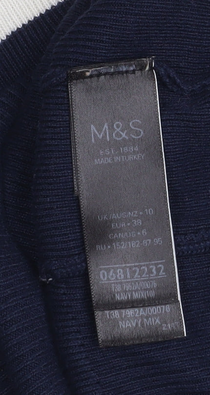 Womens UK Size 10 Marks and Spencer Blue Pullover Jumper