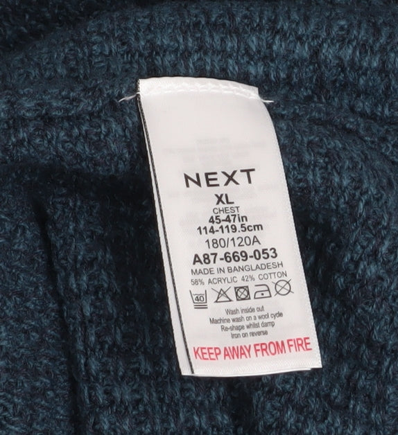 Mens UK Size XL NEXT Blue Pullover Jumper