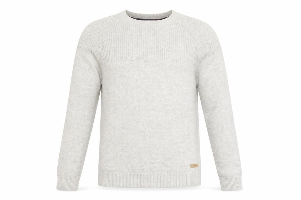 ESPRIT Men’s Beige Cotton Crew Neck Pullover Jumper Size S
