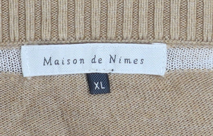 Womens UK Size XL Maison de Nimes Beige Pullover Jumper