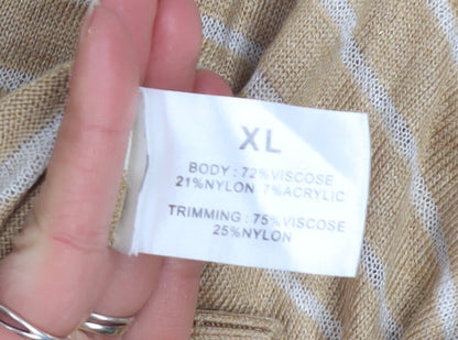 Womens UK Size XL Maison de Nimes Beige Pullover Jumper