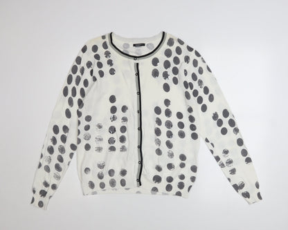 Womens UK Size 18 Roman White Cardigan Jumper