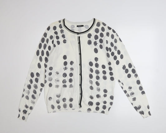 Womens UK Size 18 Roman White Cardigan Jumper