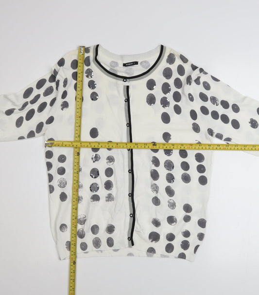 Womens UK Size 18 Roman White Cardigan Jumper