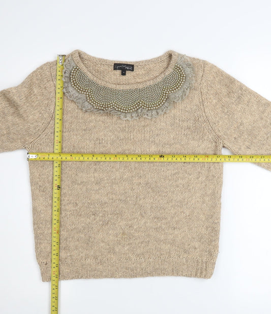 Womens UK Size 12 NEXT Beige Pullover Jumper