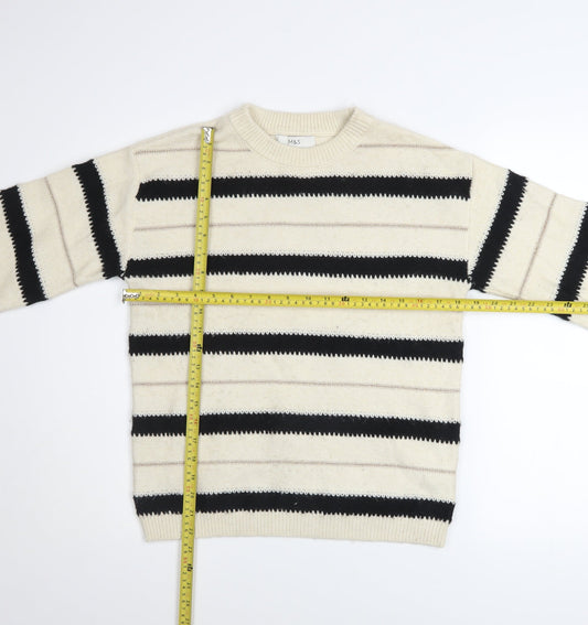 Womens UK Size S Marks and Spencer Beige Pullover Jumper
