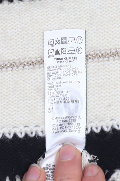 Womens UK Size S Marks and Spencer Beige Pullover Jumper