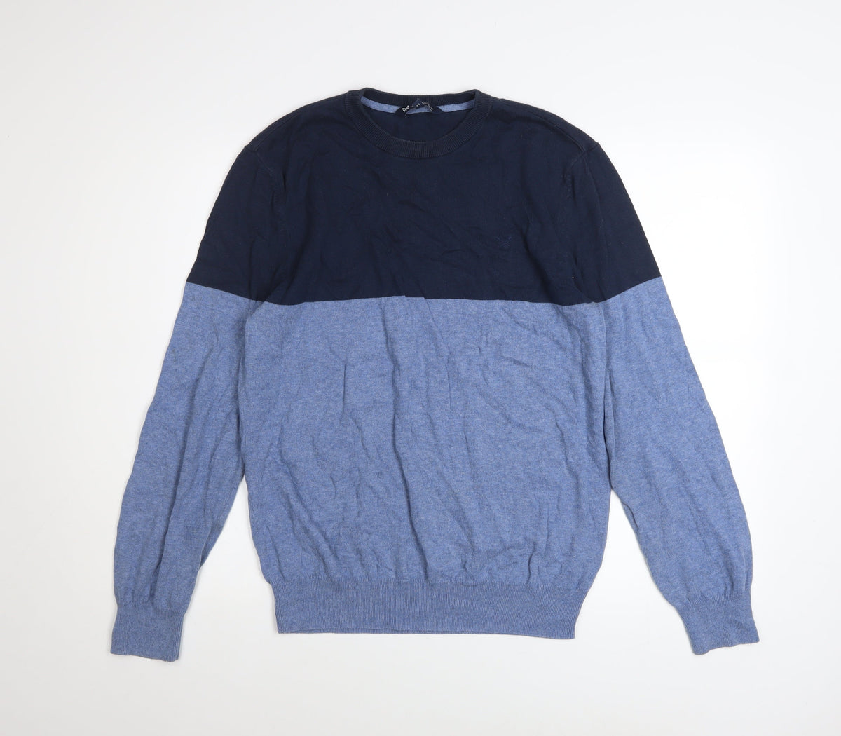 Crew Clothing Blue Cotton Pullover Jumper Size S