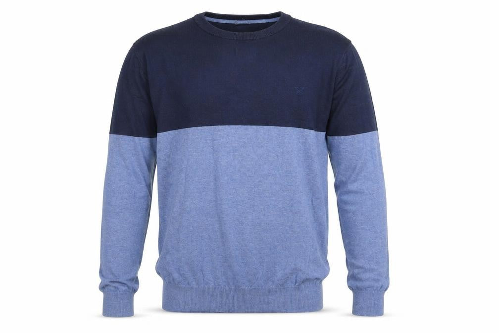 Crew Clothing Blue Cotton Pullover Jumper Size S