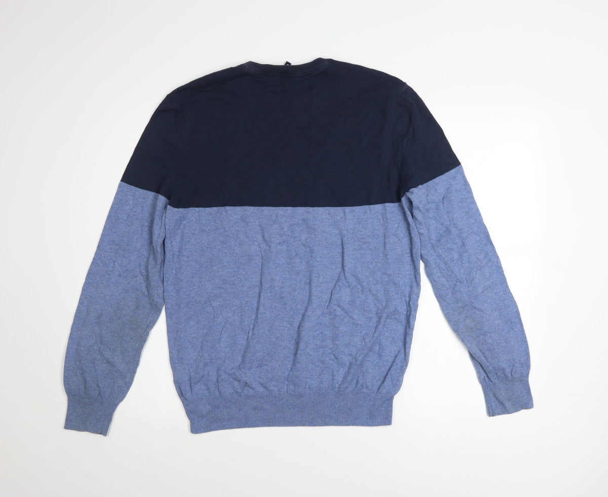 Crew Clothing Blue Cotton Pullover Jumper Size S