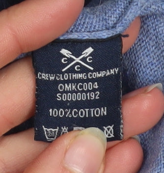 Crew Clothing Blue Cotton Pullover Jumper Size S