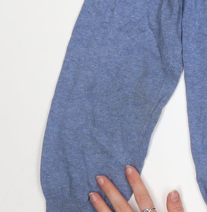 Crew Clothing Blue Cotton Pullover Jumper Size S
