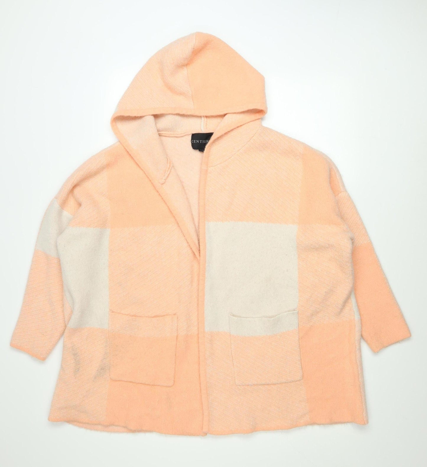 Womens UK Size M Centigrade Orange Cardigan Jumper