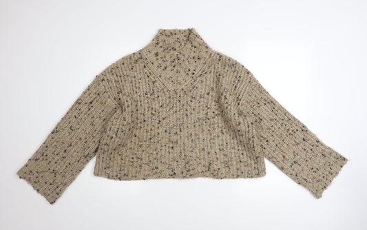 Womens UK Size M NEXT Beige Pullover Jumper