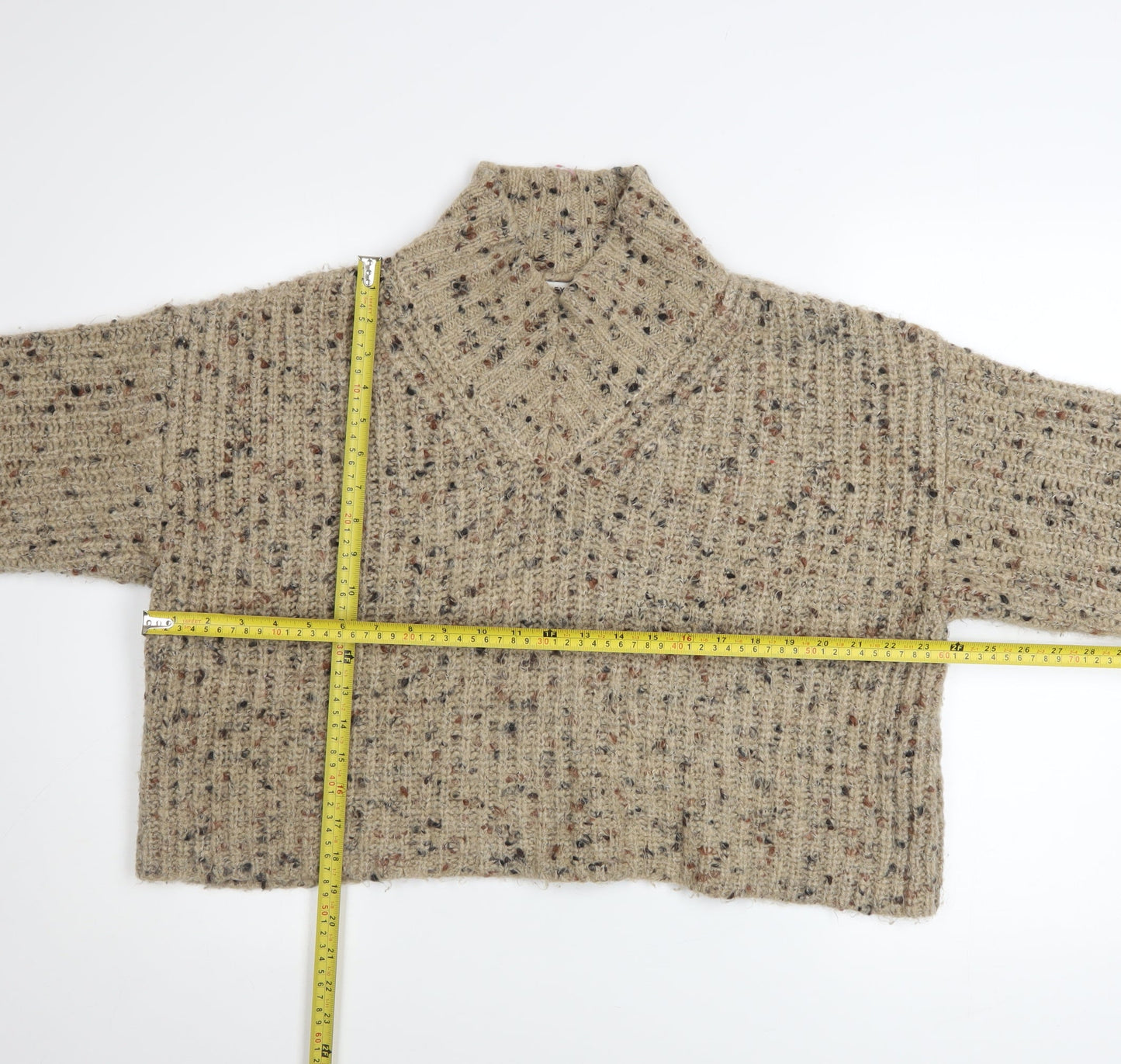 Womens UK Size M NEXT Beige Pullover Jumper