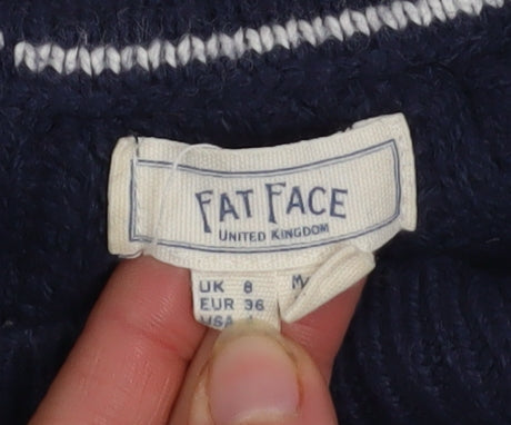 Womens UK Size 8 Fat Face Multicoloured Pullover Jumper