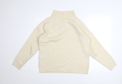 Womens UK Size S NEXT Ivory Pullover Jumper