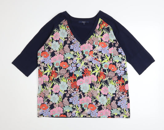 Womens UK Size 16 NEXT Multicoloured Tunic Blouse