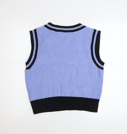Womens UK Size S Brave Soul Blue Vest Jumper