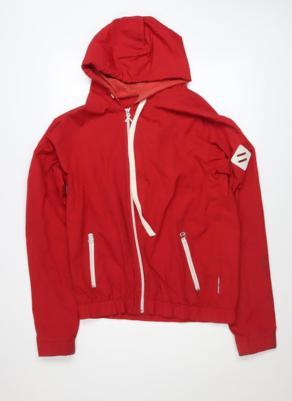 Mens UK Size M Criminal Damage Red Windbreaker Coat