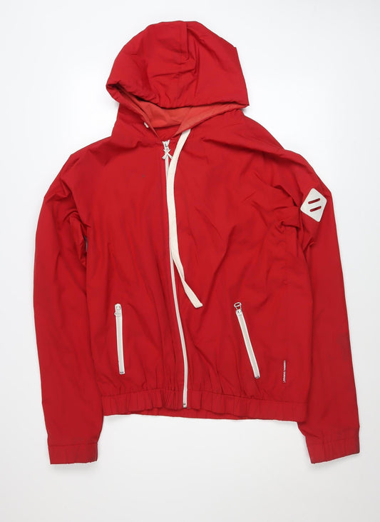 Mens UK Size M Criminal Damage Red Windbreaker Coat