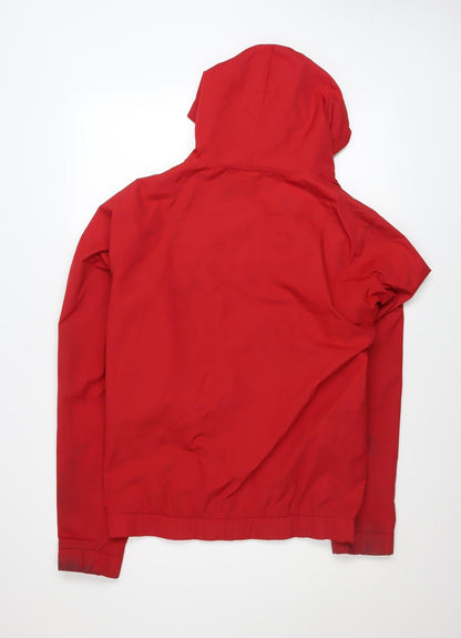 Mens UK Size M Criminal Damage Red Windbreaker Coat